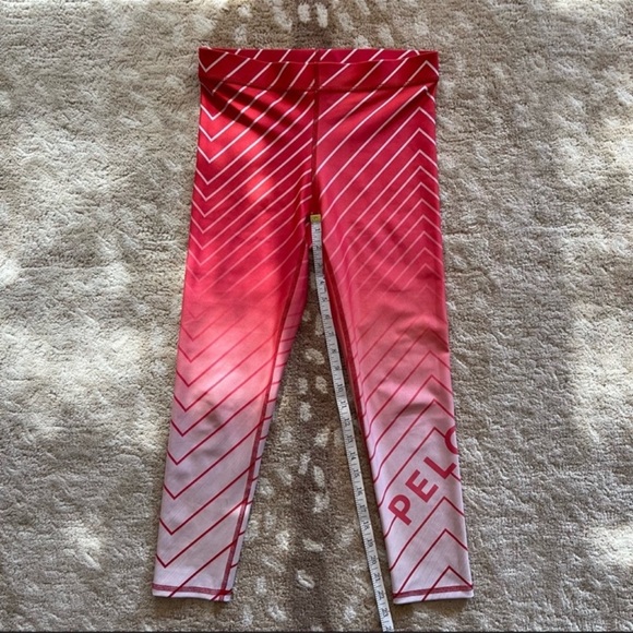 Terez x Peloton Lightning Legging Chevron Striped Red White Ombre Size Small - Picture 5 of 13